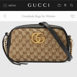 SOLD ! AUTHGucci GG Marmont Canvas bag.W box,Dust bag,tags &cert of authenticity